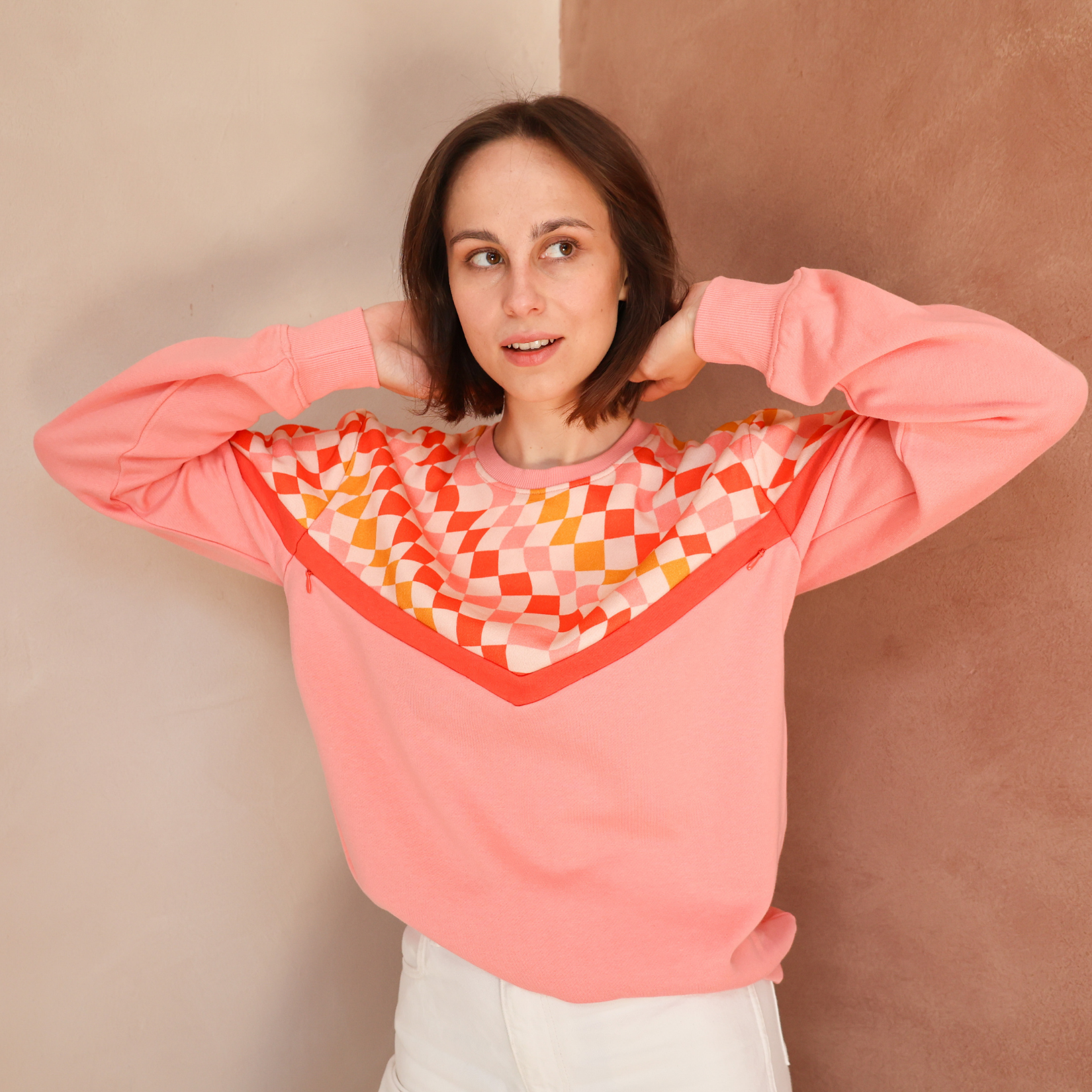 Breastfeeding Sweatshirt - Retro Sunset