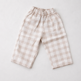 Gingham-Abenteuerhose in Haferbeige