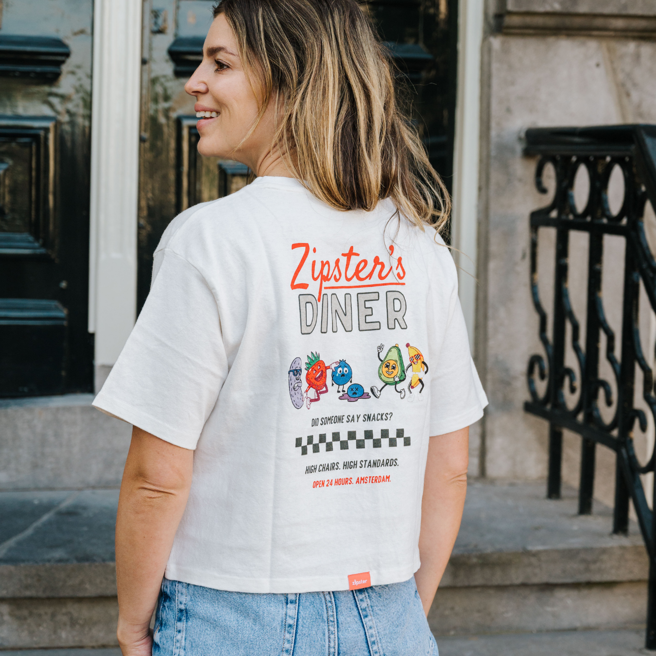 Women's Cropped Hemp Breastfeeding T-Shirt - Zipster's Diner