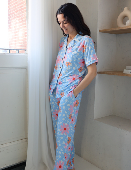 Women's Bamboo Pyjama Long Set - Daisy