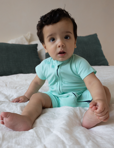 ZIPSTER™ Shortie Ribbed Aqua