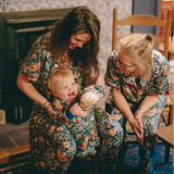 William Morris Damen Pyjamas Set Erdbeerdieb Marineblau