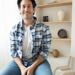 Herenflanellen overhemd Blauw geruit