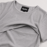 Camiseta de lactancia fruncida Marga Gris