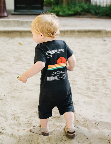 Hemp Baby Short Sleeve Romper - No Sleep Club