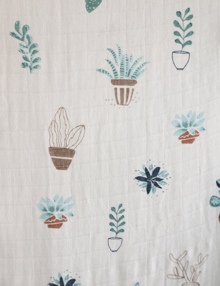Plants Large Muslin Blanket