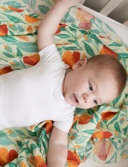 Floral Large Muslin Blanket