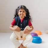 Baumwollstrickweste Marineblau