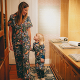 William Morris Damen Pyjamas Set Erdbeerdieb Marineblau