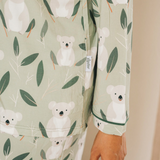 Damen Schlafanzug Set Koala Langarm