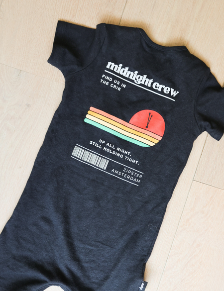 Hemp Baby Short Sleeve Romper - No Sleep Club