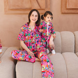 Conjunto de pijama para mujer «Frida Fiesta de Colores»