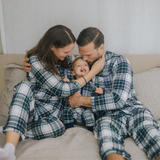 Ensemble de pyjamas écossais vert pour hommes