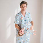 Hombre con el conjunto de pijama de bambú «Peek-a-Boo Blue» para hombre Miffy