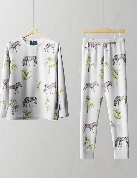 Children's PJ Set Grazing Zebra