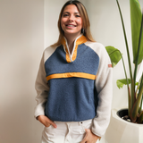 Polaire d'allaitement Retro Bleu