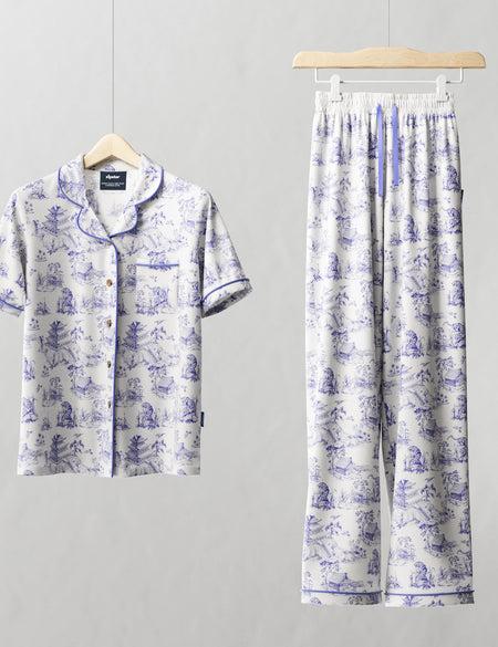 Ladies Toile de Jouy Pyjamas Set