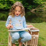 Bambus-Lounge-Set Peter Rabbit Blau