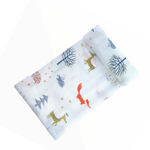 Fox Large Muslin Blanket