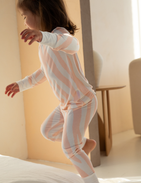 Children's PJ Set Zebra Print