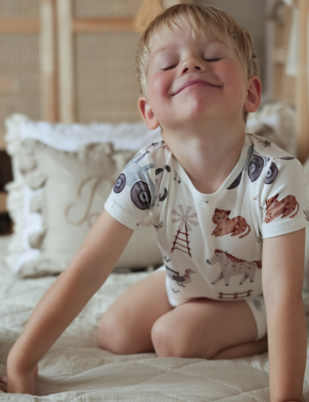 Children's Shortie PJ Set Farmyard