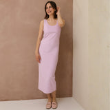 St Tropez Ribbed Robe d'allaitement Lilas