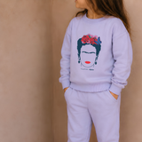 Conjunto de salón de bambú «Fierce Like Frida» en color morado