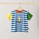 T-shirt rayé à col rond pour enfant « on the Move » Miffy, vue de face