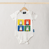 Retro Miffy Pop-Art-Baby-Body aus Bambus, Vorderansicht