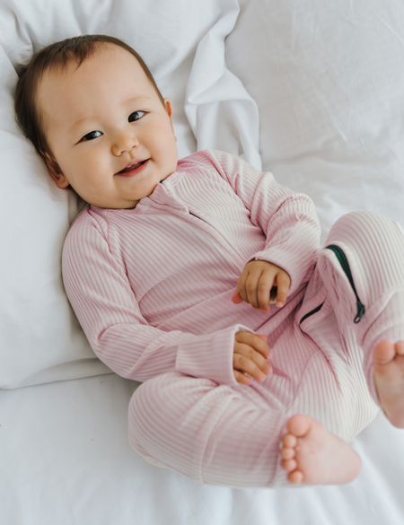ZIPSTER™ Ribbed Baby Pink