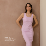 St Tropez Ribbed Robe d'allaitement Lilas