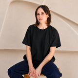 Oversized Breastfeeding Tee Negro