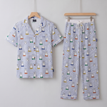 Ensemble de pyjama en bambou « Peek-a-Boo Blue » pour filles Miffy, vue de face