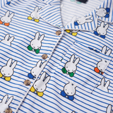 Détails du modèle de l'ensemble pyjama en bambou « Peek-a-Boo Blue » pour femme Miffy