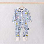 ZIPSTER x Miffy Peek-a-Boo Blue Baby-Strampler aus Bambus, Vorderansicht