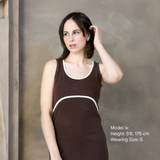 St Tropez Ribbed Robe d'allaitement Chocolat
