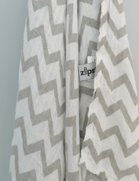 Zig Zag Large Muslin Blanket - Zipster