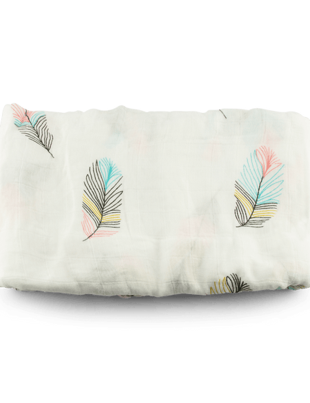 Feathers Large Muslin Swaddle Blanket for Infants